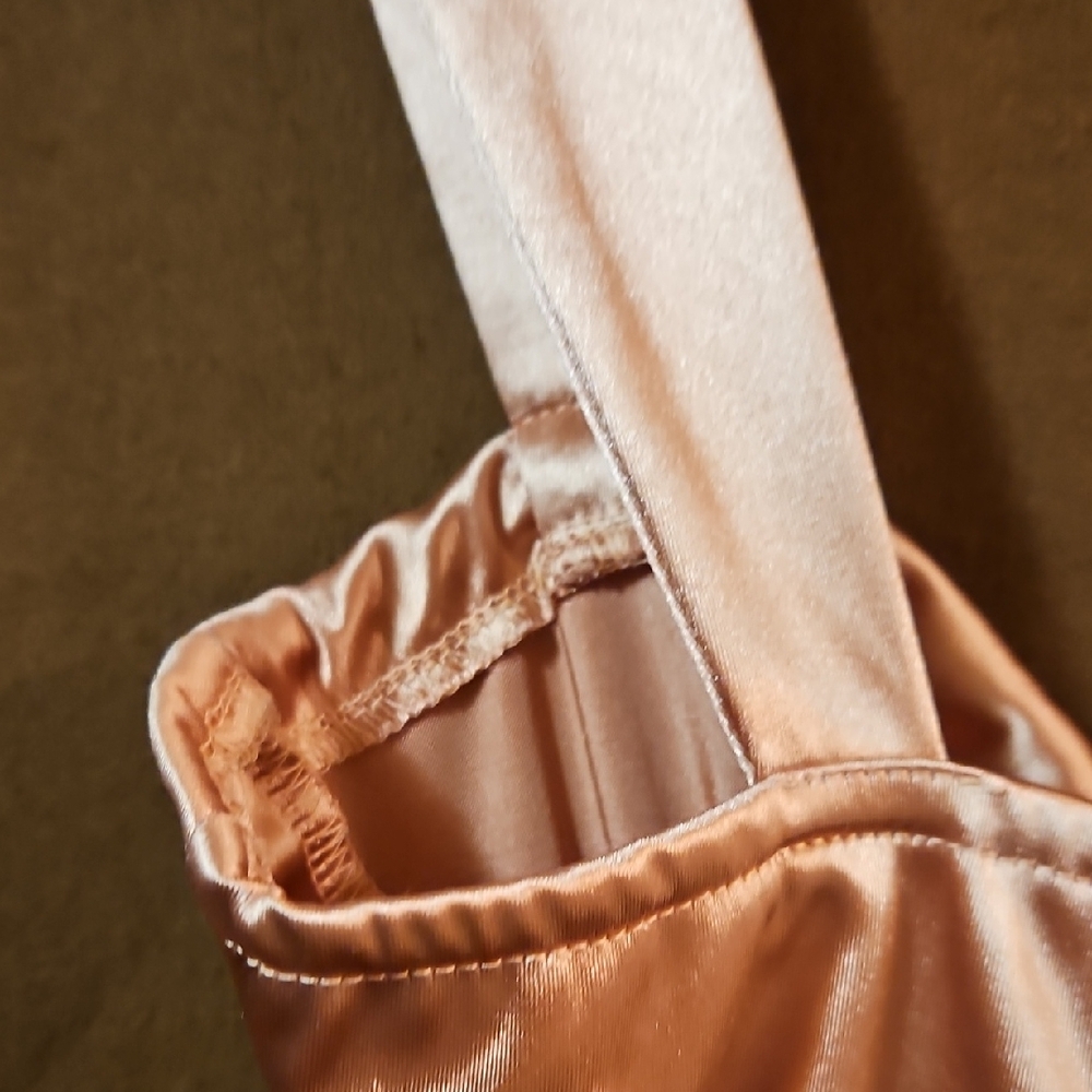 Satin Pink Bustier Corset Top - Picture 7 of 7